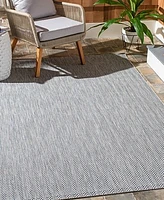 Safavieh Courtyard CY8022 Gray and Navy 5'3" x 7'7" Outdoor Area Rug