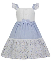 Blueberi Boulevard Little & Toddler Girls Seersucker Eyelet Tiered A-Line Dress