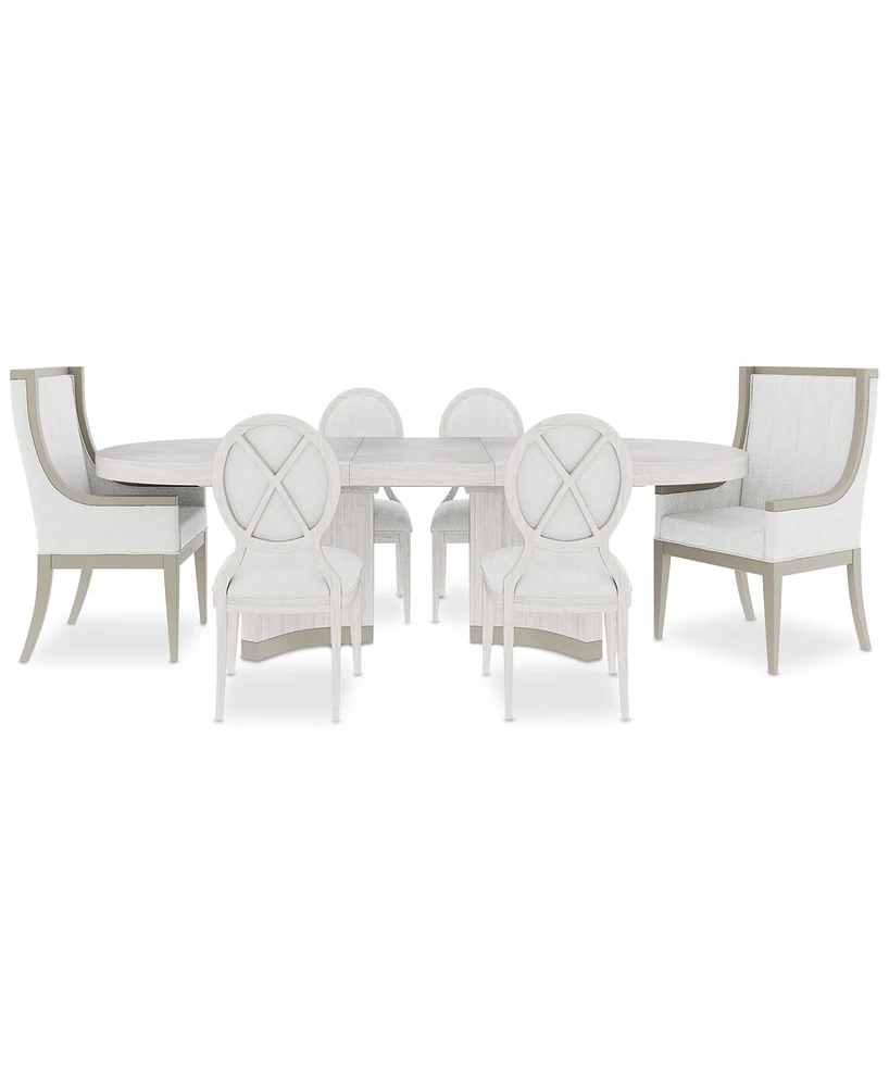 Warlington 7 Pc. Dining Set (Table, 4 Side Chairs & 2 Host Chairs)