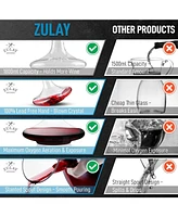 Zulay Kitchen Crystal Red Wine Decanter - 100% Hand Blown Lead-Free Glass Wine Aerator (1800ml)