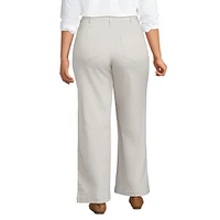 Lands' End Women's High Rise 5 Pocket Wide Leg Chino Pants