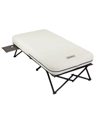 Coleman Camping Cot with Side Tables, Air Mattress & Battery Pump, Twin