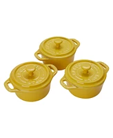 Staub Ceramic 3pc Mini Round Cocotte Set