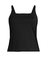 Lands' End Women's Petite Square Neck Tankini Swimsuit Top