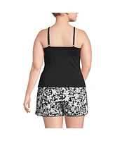 Lands' End Plus Square Neck Tankini Swimsuit Top