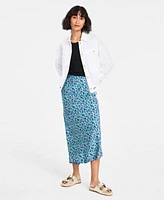 On 34th Womens Utility Jacket High Neck Tank Top Slip Skirt Created For Macys