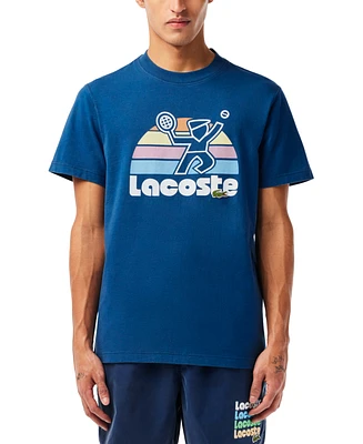 Lacoste Men's Short Sleeve Crewneck Logo Graphic T-Shirt