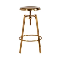 Industrial Style Barstool With Swivel Lift Adjustable Height Seat