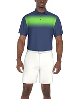 Pga Tour Men's Short Sleeve Textured Performance Polo Shirt