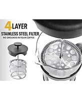 French Press Coffee Pot and Milk Frother Set