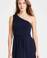 Adrianna Papell One-Shoulder Chiffon Gown