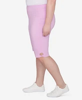 Hearts Of Palm Plus Size Spring into Action Solid Tech Stretch Skimmer Pant