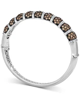 Le Vian Chocolate Diamond & Vanilla Diamond Pave Bangle Bracelet (7