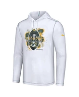 Tommy Bahama Men's White Green Bay Packers Graffiti Touchdown Pullover Hoodie