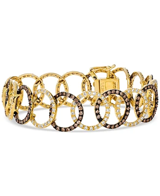 Le Vian Red Carpet Chocolate Diamond & Vanilla Diamond Interlocking Circle Statement Bracelet (3