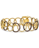 Le Vian Red Carpet Chocolate Diamond & Vanilla Diamond Interlocking Circle Statement Bracelet (3