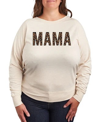 Hybrid Apparel Women's Trendy Plus Mama Cheetah Graphic Pullover