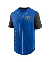 Fanatics Branded Men's Royal San Jose Earthquakes Balance Fashion Baseball Jersey