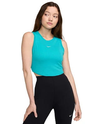 Nike Women's Sportswear Essentials Ribbed Cropped Tank