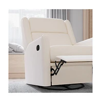 Dara 3-In-1 Traditional Manual Recliner Rocker Swivel Glider Chair