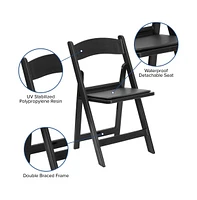 Folding Chair - Resin– 2 Pack 800Lb Weight Capacity Event