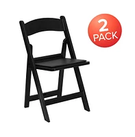 Emma+Oliver Folding Chair - Resin– 2 Pack 800Lb Weight Capacity Event