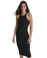 Dkny Jeans Women's Ribbed Knit Sleeveless Bodycon Dress