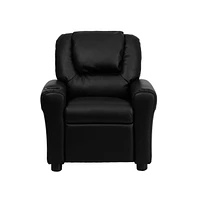 Contemporary Kids Recliner Chair With Cup Holder And Headrest