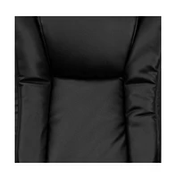 Emma+Oliver Massaging Multi-Position Plush Recliner Chair With Side Pocket And Ottoman