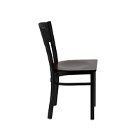 Emma+Oliver Circle Back Metal Restaurant Dining Chair