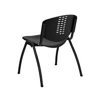 Emma+Oliver 880 Lb. Capacity Plastic Stack Chair With Oval Cutout Back