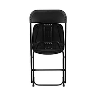 Set Of 10 Stackable Folding Plastic Chairs - 650 Lb. Weight Capacity