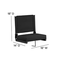 Set Of 2 500 Lb. Rated Lightweight Stadium Chair With Ultra-Padded Seat