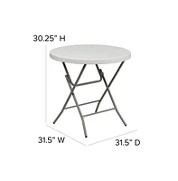 2.63-Foot Round Plastic Folding Table