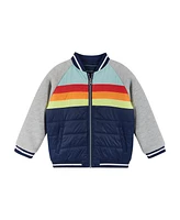 Andy & Evan Big Boys Heather Grey Ft Bomber Jacket