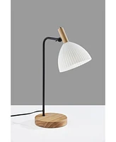 Adesso 21.5" Wood Peyton Desk Lamp