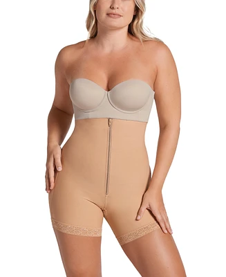 Leonisa Women's Firm Tummy Control Shaper Strapless Shorts with Butt Lifter