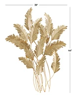 Rosemary Lane Gold Metal Leaf Layered Wall Decor, 39" x 3" x 44"