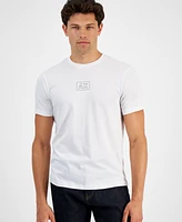 A|X Armani Exchange Men's Short Sleeve Crewneck Double Logo T-Shirt, Created for Macy's