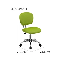 Emma+Oliver Mid-Back Mesh Padded Swivel Task Office Chair With Chrome Base