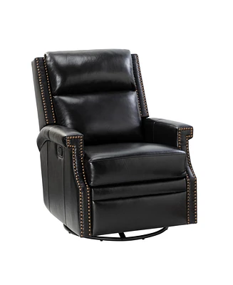 Hulala Home Adolf Transitional Manual Recliner with Nailhead Trim