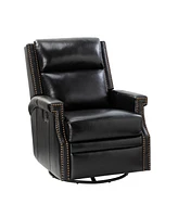 Hulala Home Adolf Transitional Manual Recliner with Nailhead Trim