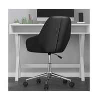Merrick Lane Roma Home Office Bucket Style Chair With 360 Degree Rotating Swivel