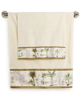 Avanti Colony Palm Tree Bordered Cotton Bath Towels
