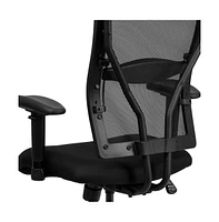 Emma+Oliver Big & Tall 400 Lb. Rated Mesh Executive Swivel Ergonomic Office Chair With Adjustable Arms