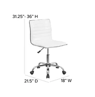 Emma+Oliver 48" Wide Electric Adjustable Standing Desk & Ribbed Office Chair