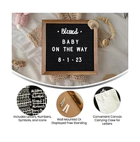 Bellamy 10" x Wood Letter Board Set With Felt Facing