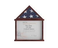 Merrick Lane Hughes Flag Display Case With Certificate Holder