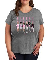 Hybrid Apparel Trendy Plus Fierce, Strong Barbie Graphic T-Shirt