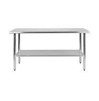 Stainless Steel 18 Gauge Prep And Work Table With Undershelf